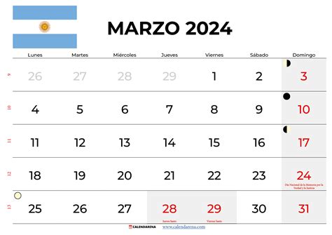 feriados marzo 2024 argentina